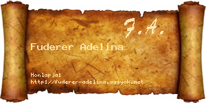 Fuderer Adelina névjegykártya